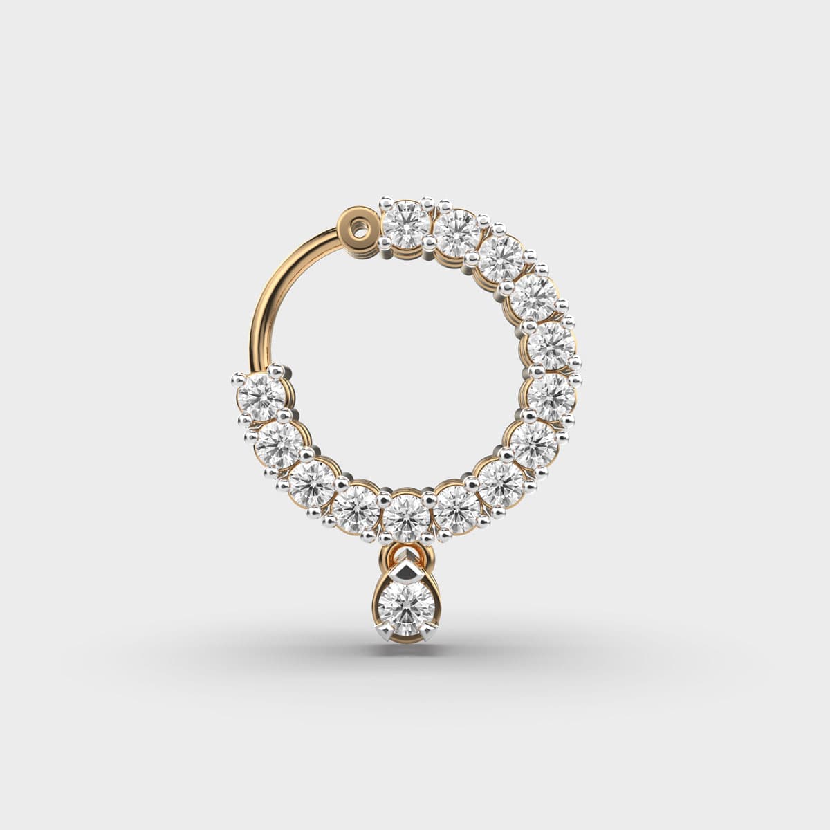 Ilya Round Diamond Nose Ring