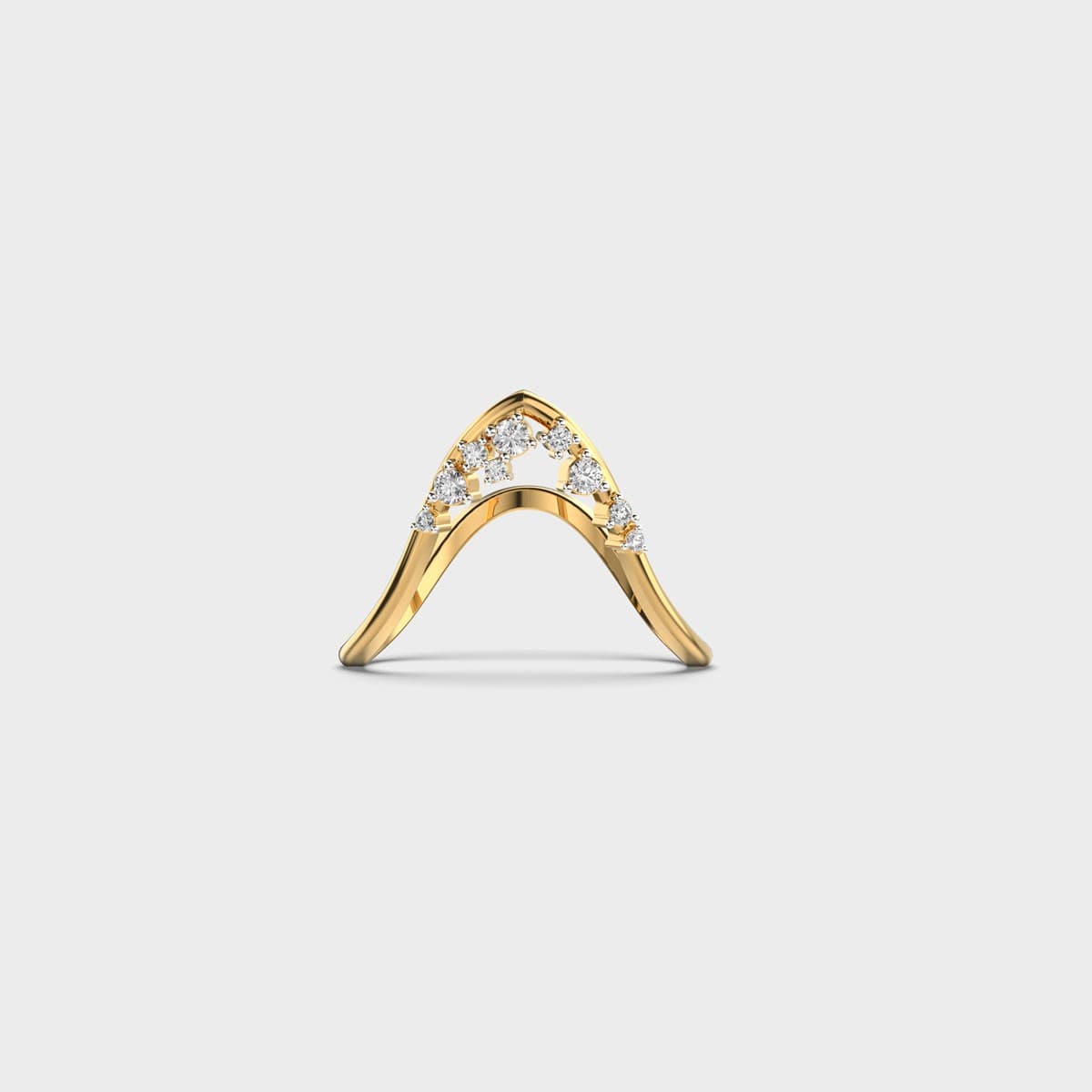 Vanki Peak Round Scatter Diamond Ring