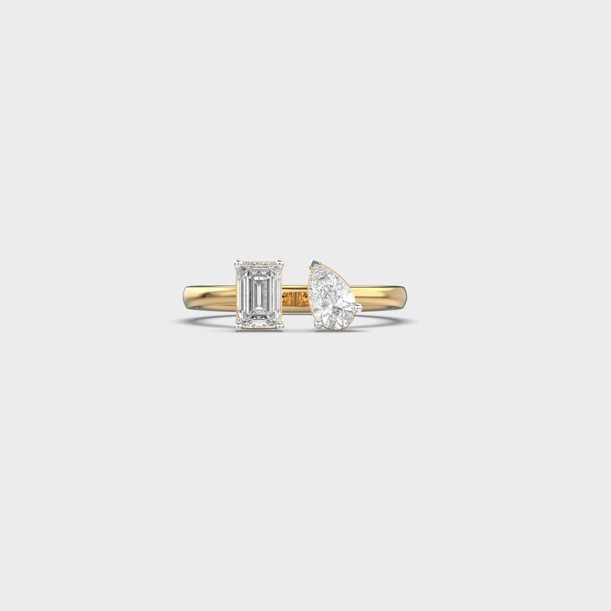 Toi Et Moi Emerald & Pear Diamond Ring