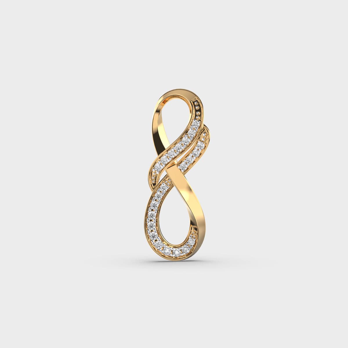 Double Infinity Loop Diamond Pendant (Without Chain)